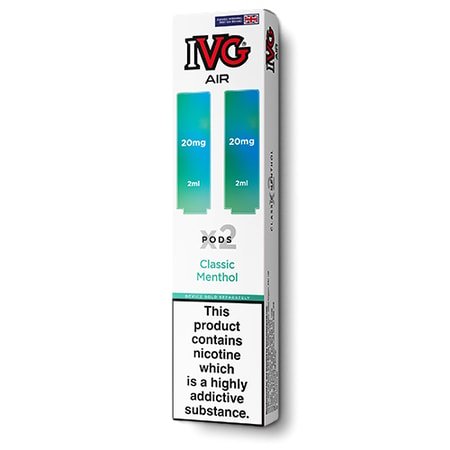 IVG Air Replacement Pods - 10 Packs of 2 Pods - Classic Menthol - vapeukwholesale