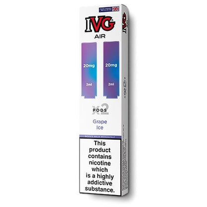 IVG Air Replacement Pods - 10 Packs of 2 Pods - Grape Ice - vapeukwholesale