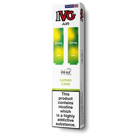 IVG Air Replacement Pods - 10 Packs of 2 Pods - Lemon Lime - vapeukwholesale