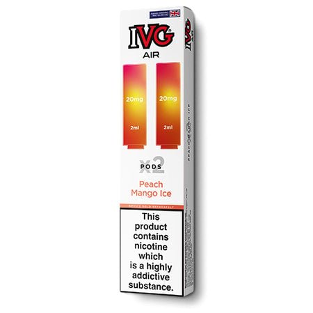 IVG Air Replacement Pods - 10 Packs of 2 Pods - Peach Mango Ice - vapeukwholesale