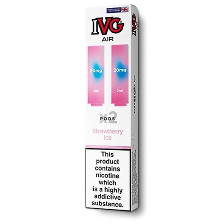 IVG Air Replacement Pods - 10 Packs of 2 Pods - Strawberry Ice - vapeukwholesale