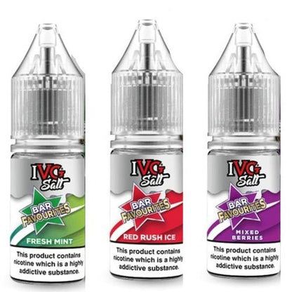 IVG Nic Salt Bar Favourite 10ml E Liquid- Pack Of 10