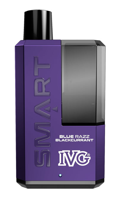 IVG SMART 5500 Puffs Disposable Vape (Box of 10)-Blue Razz Blackcurrant-vapeukwholesale