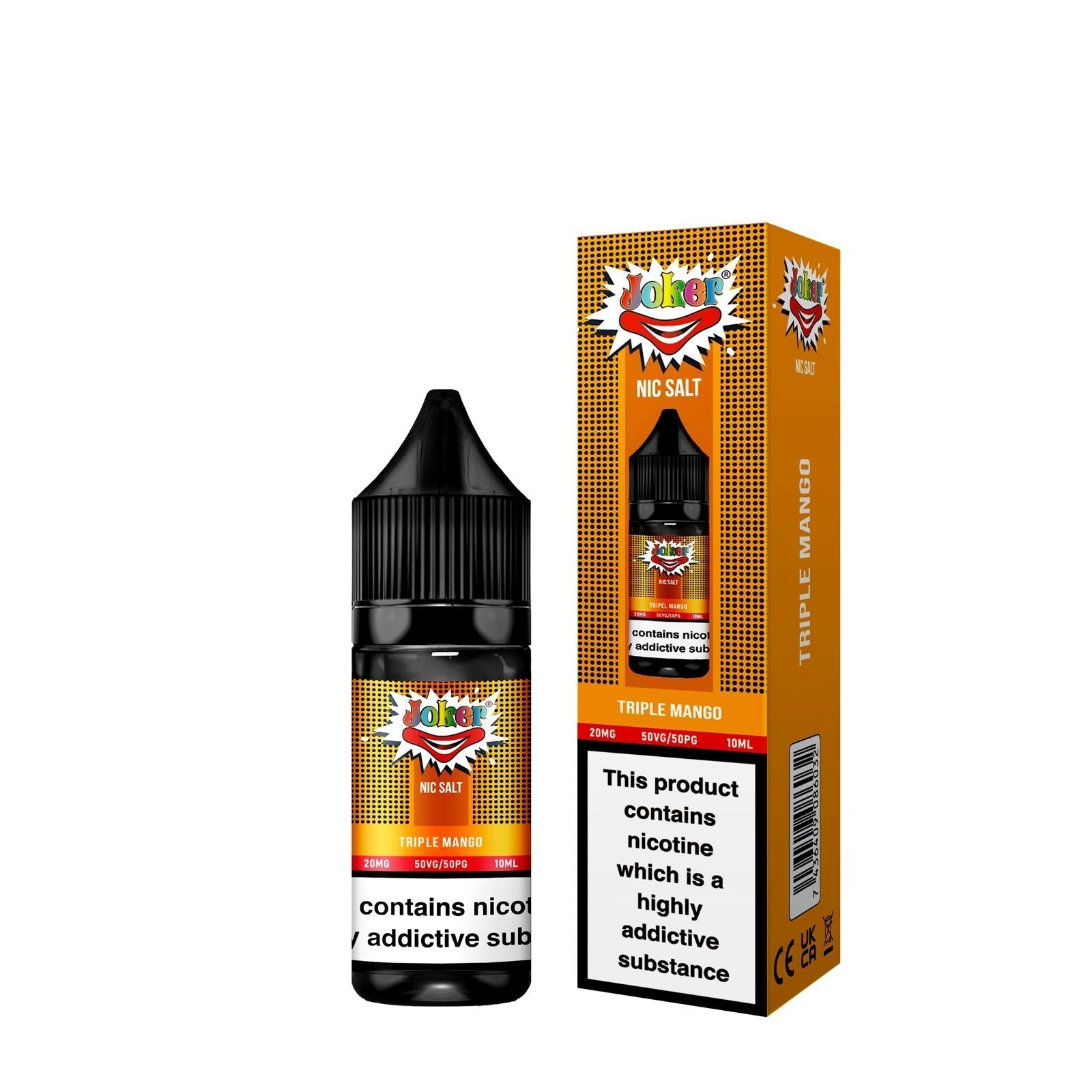 Joker Nic Salt 10ml E-liquids - Box of 10-Triple Mango-vapeukwholesale