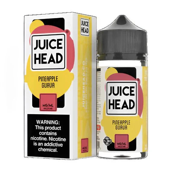 Juice Head 100ml Shortfill - Pineapple Guava - vapeukwholesale