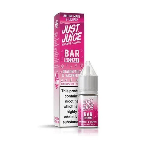 Just Juice Bar Nic Salt 10ml E-Liquid Box of 10-Dragonfruit Raspberry-vapeukwholesale