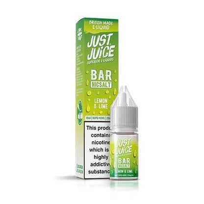 Just Juice Bar Nic Salt 10ml E-Liquid Box of 10-Lemon & Lime-vapeukwholesale