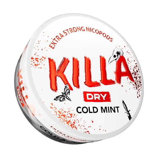 Killa Dry Nicotine Pouches - Cold Mint - 9.6mg - Box of 10