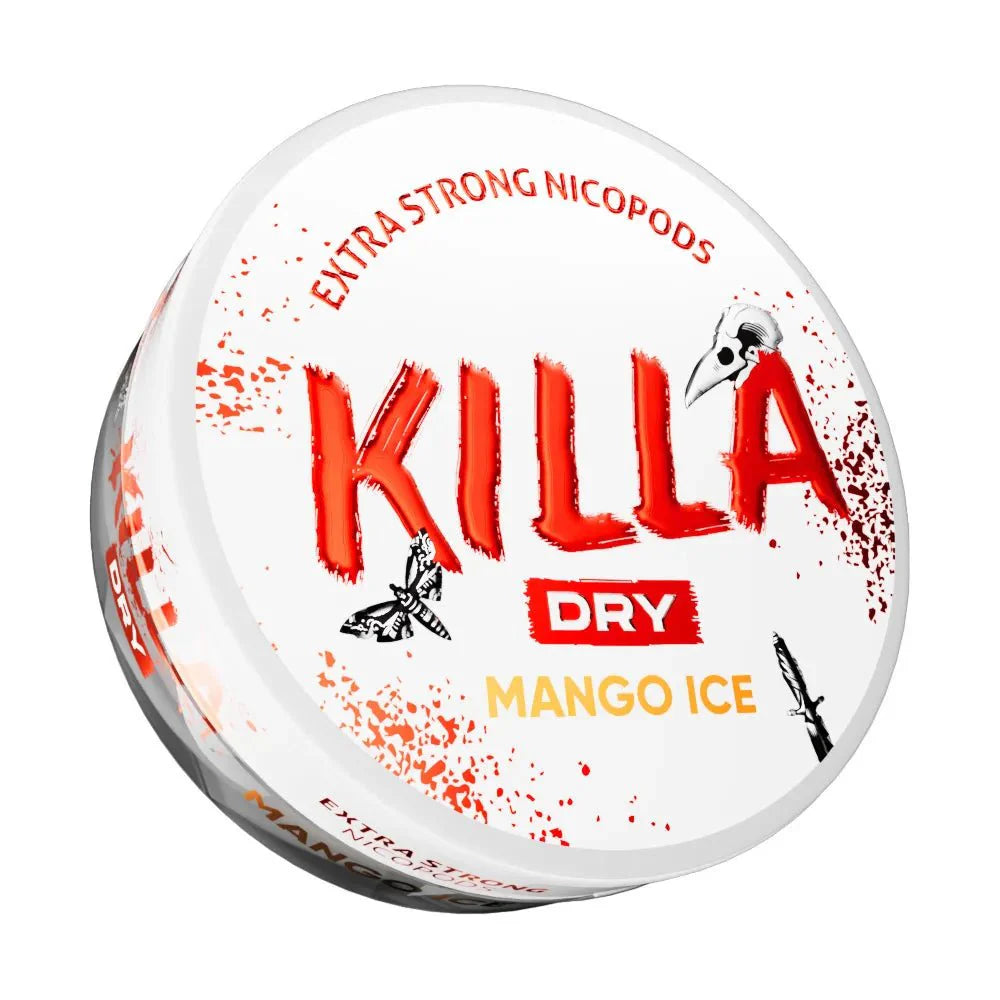 Killa Dry Nicotine Pouches - Mango Ice - 9.6mg - Box of 10