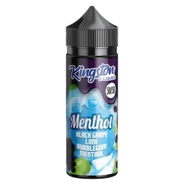 Kingston 50/50 Menthol 100ML Shortfill-Blackgrape Lime Bubblegum Menthol-vapeukwholesale