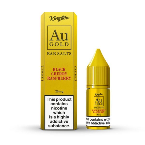 Kingston Au Gold Bar Salts 10ml E-liquids - Box of 10-Black Cherry Raspberry-vapeukwholesale