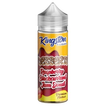 Kingston Desserts 100ML Shortfill-Raspberry Blackcurrant Jam Donut-vapeukwholesale