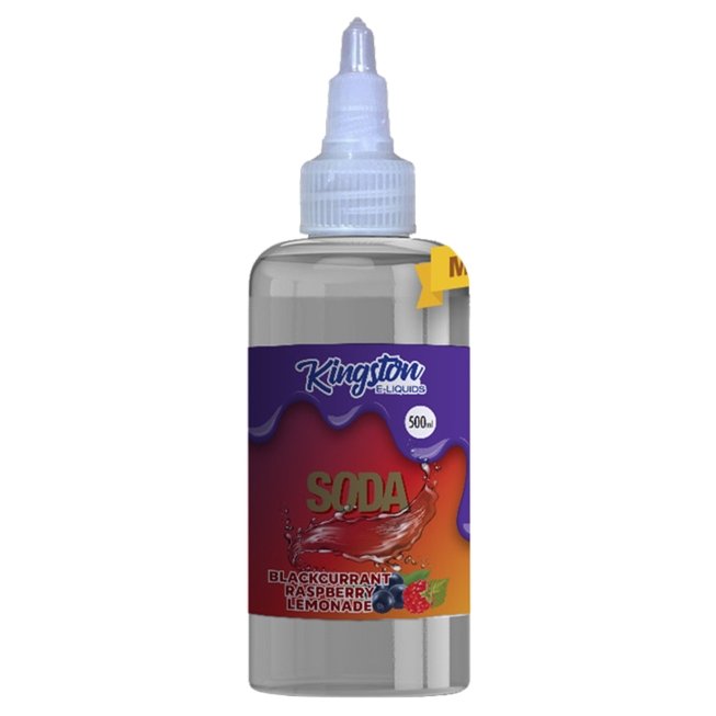 Kingston E-liquids Soda 500ml Shortfill-Blackcurrant Rasberry Lemonade Soda-vapeukwholesale