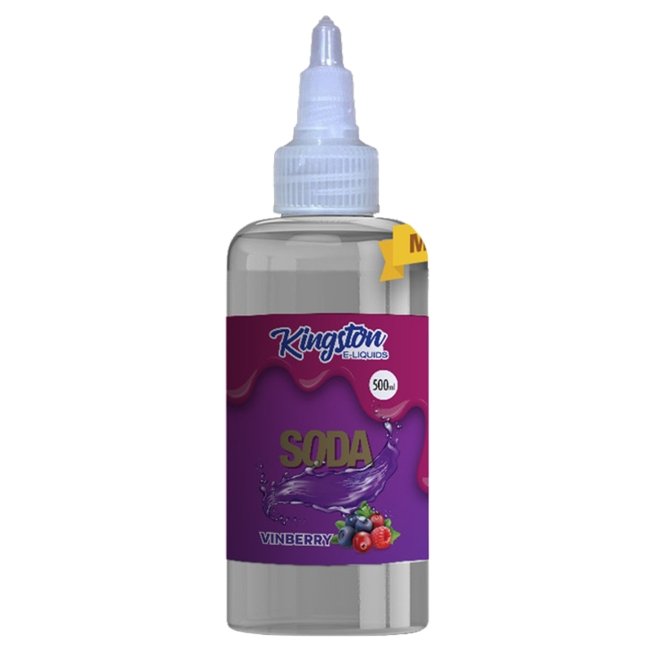 Kingston E-liquids Soda 500ml Shortfill-Vinberry Soda-vapeukwholesale