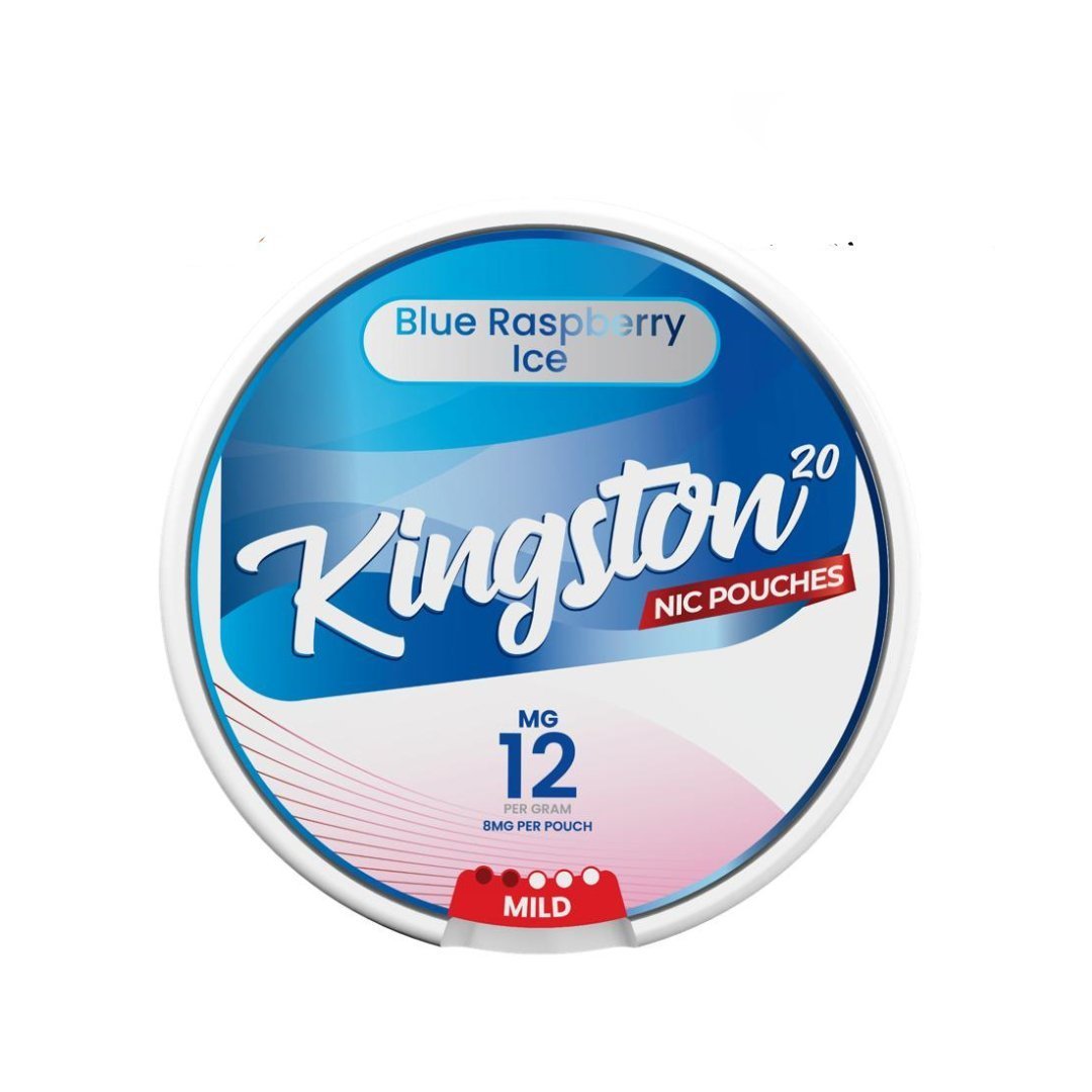 Kingston Nicotine Pouches Pack of 10 - Blue Raspberry Ice - vapeukwholesale