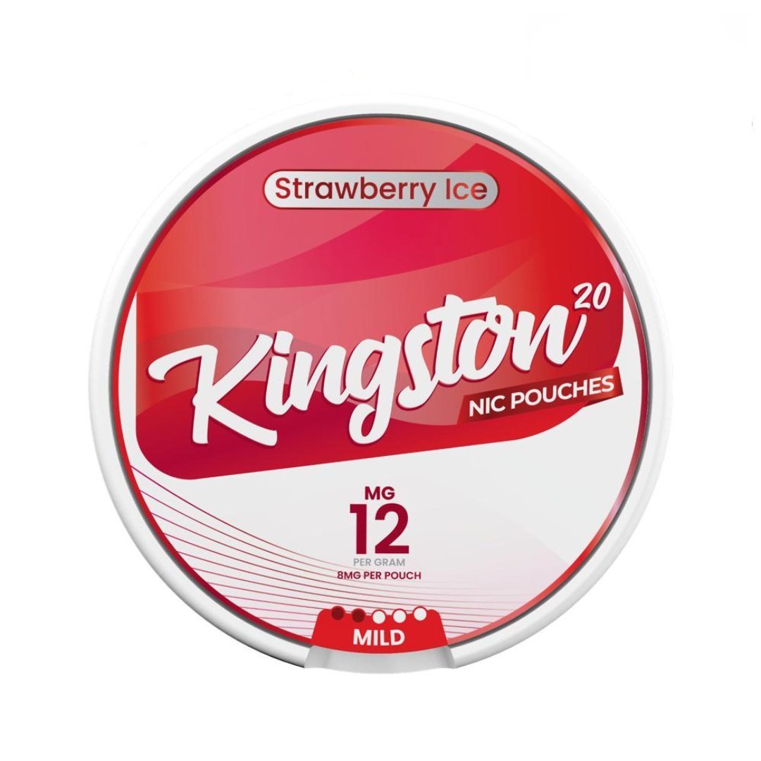 Kingston Nicotine Pouches Pack of 10 - Strawberry Ice - vapeukwholesale