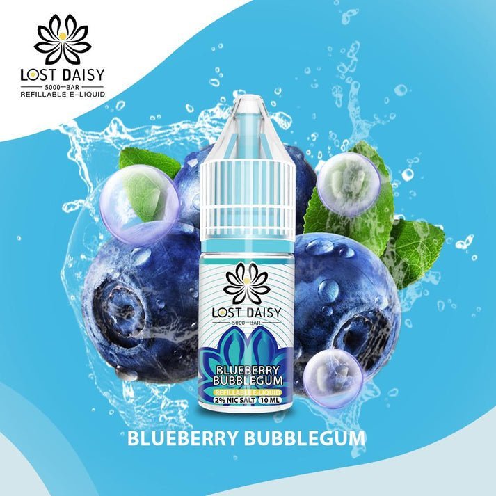 Lost Daisy 5000 Bar Salt 10ml - Box of 10-Blueberry Bubblegum-vapeukwholesale