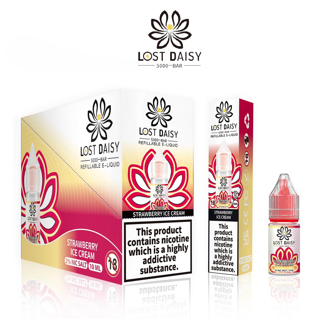 Lost Daisy 5000 Bar Salt 10ml - Box of 10-Strawberry Ice Cream-vapeukwholesale