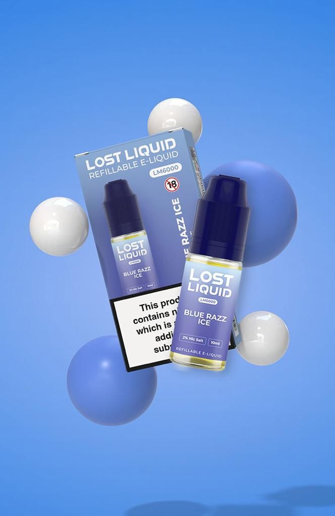 Lost Liquid Nic Salt 10ml E-liquids (Box of 10)-Blue Razz Ice-vapeukwholesale