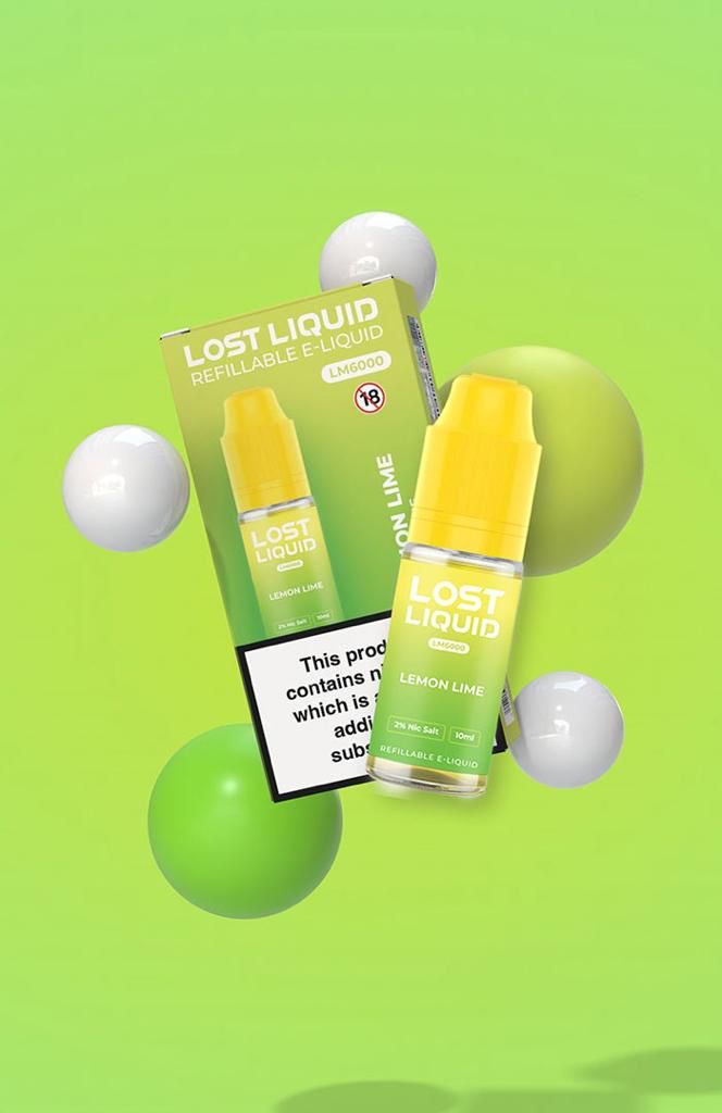 Lost Liquid Nic Salt 10ml E-liquids (Box of 10)-Lemon Lime-vapeukwholesale