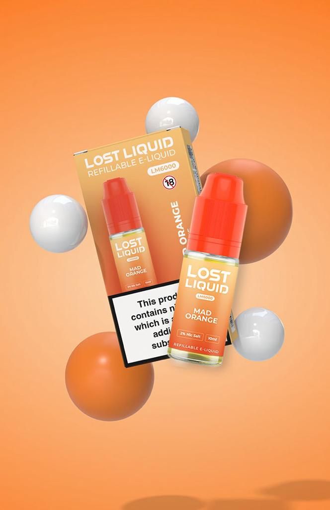 Lost Liquid Nic Salt 10ml E-liquids (Box of 10)-Mad Orange-vapeukwholesale