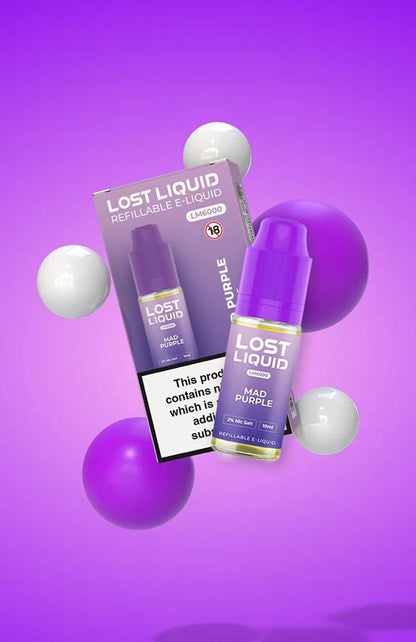 Lost Liquid Nic Salt 10ml E-liquids (Box of 10)-Mad Purple-vapeukwholesale