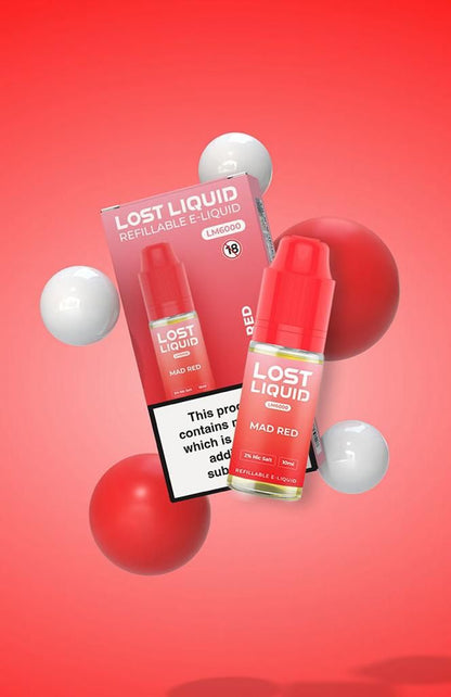 Lost Liquid Nic Salt 10ml E-liquids (Box of 10)-Mad Red-vapeukwholesale