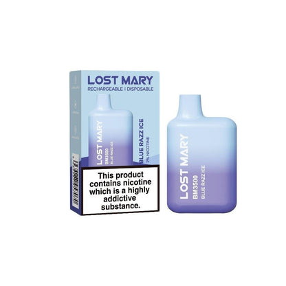 Lost Mary Disposable Pod Device- 20mg-Blue Razz Ice-vapeukwholesale