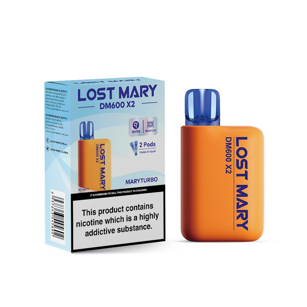 Lost Mary DM600 X2 1200 Puffs Disposable Vape Pod Box of 10-Maryturbo-vapeukwholesale