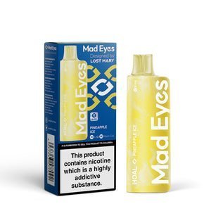 Lost Mary Mad Eyes Hoal 600 Puffs Disposable Vape Box of 10-Pineapple Ice-vapeukwholesale