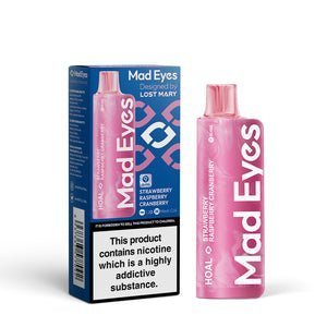 Lost Mary Mad Eyes Hoal 600 Puffs Disposable Vape Box of 10-Strawberry Raspberry Cranberry-vapeukwholesale