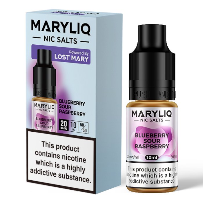 Lost Mary Maryliq Nic Salts 10ml - Box of 10-Blueberry Sour Raspberry-vapeukwholesale