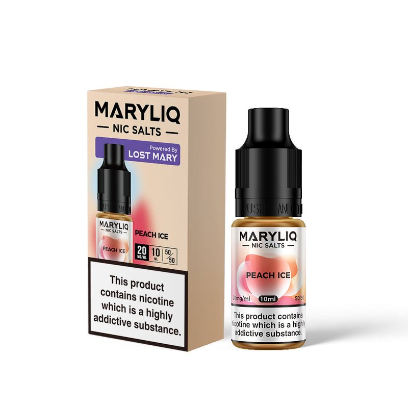 Lost Mary Maryliq Nic Salts 10ml - Box of 10-Peach Ice-vapeukwholesale