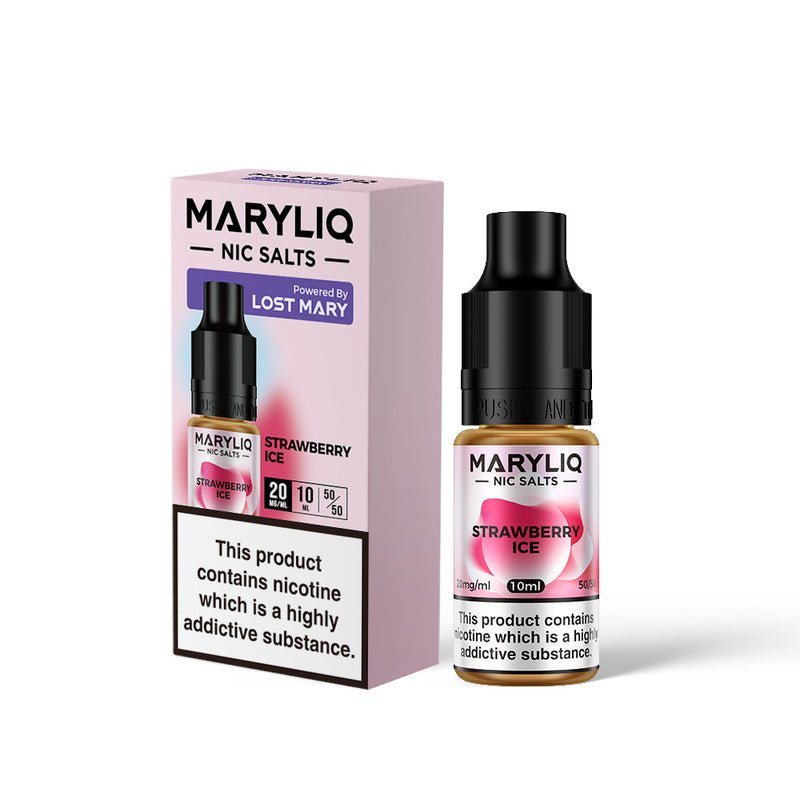 Lost Mary Maryliq Nic Salts 10ml - Box of 10-Strawberry Ice-vapeukwholesale