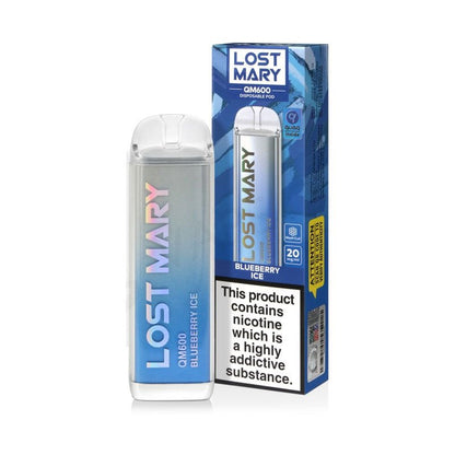 Lost Mary QM600 Disposable Vape Pod Box of 10-Blueberry ice-vapeukwholesale