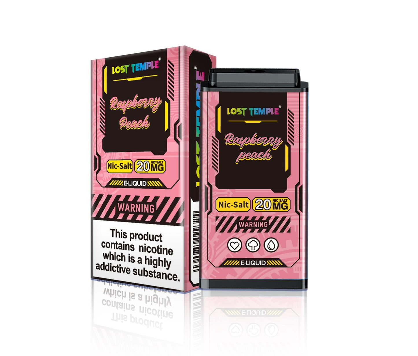 Lost Temple Liquid Atomizer Pods - Pack of 10-Raspberry Peach-vapeukwholesale