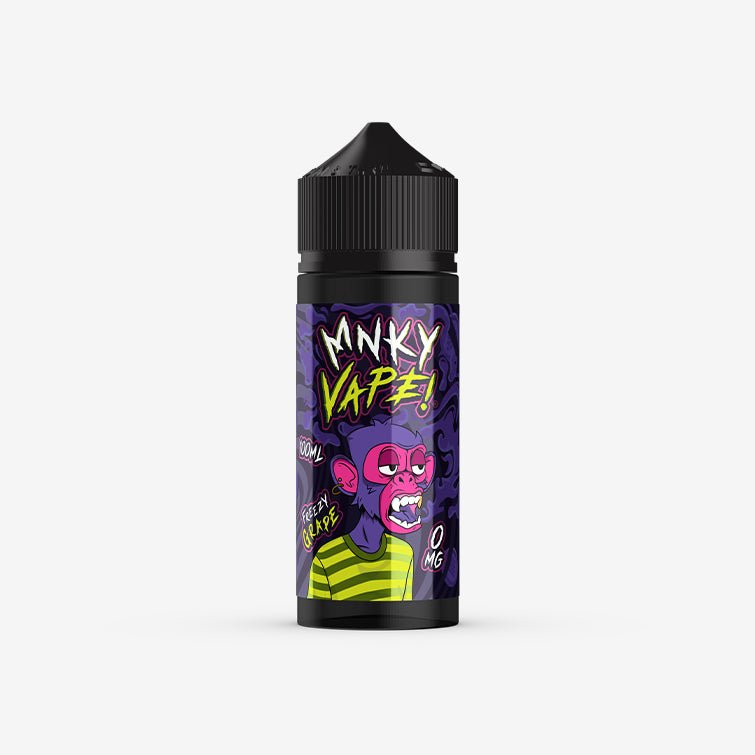 Mnky Vape 100ml E-liquid Shortfill-Freezy Grape-vapeukwholesale