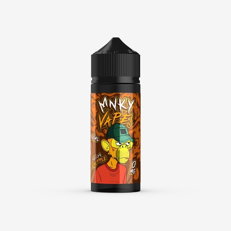 Mnky Vape 100ml E-liquid Shortfill-Freezy Pineapple-vapeukwholesale