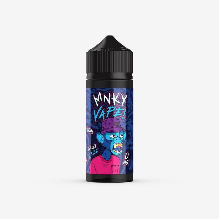 Mnky Vape 100ml E-liquid Shortfill-Freezy Razz-vapeukwholesale