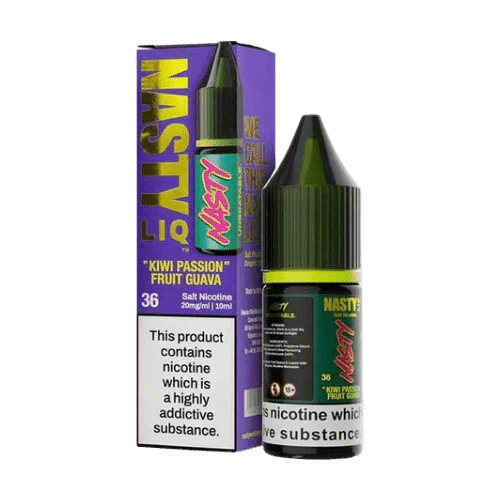 Nasty Liq Salt 10ml E-Liquids Box of 10-Kiwi Passion Fruit Guava-vapeukwholesale