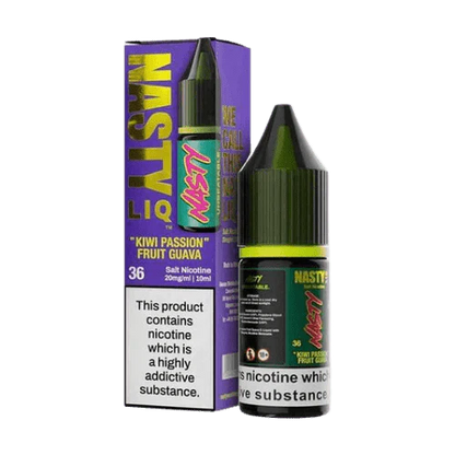 Nasty Liq Salt 10ml E-Liquids Box of 10-Kiwi Passion Fruit Guava-vapeukwholesale