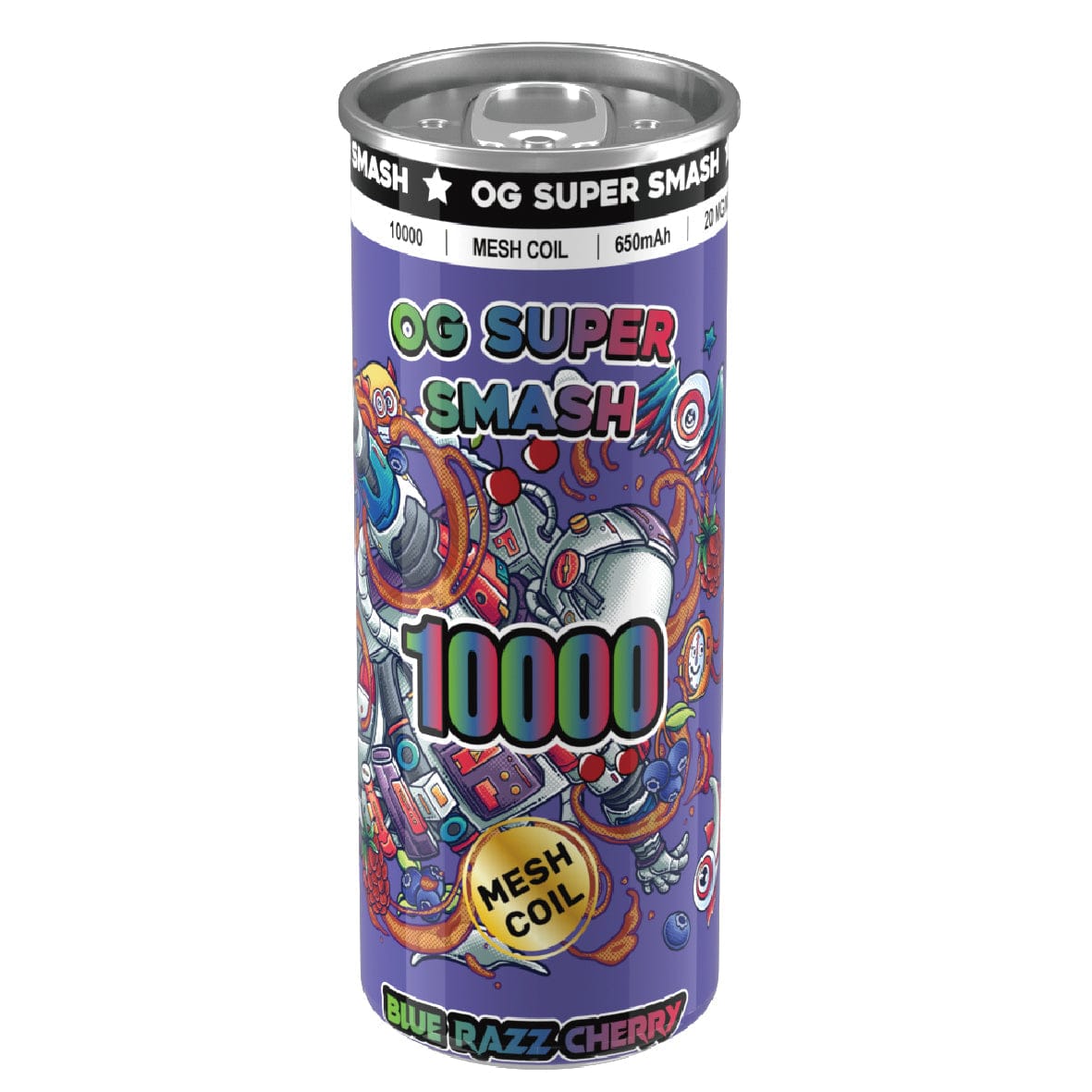 OG Super Smash 10000 Puffs Disposable Vape Pod Box of 10-Blue Razz Cherry-vapeukwholesale