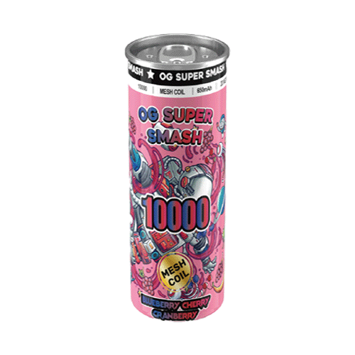 OG Super Smash 10000 Puffs Disposable Vape Pod - Box of 10-Blueberry Cherry Cranberry-vapeukwholesale