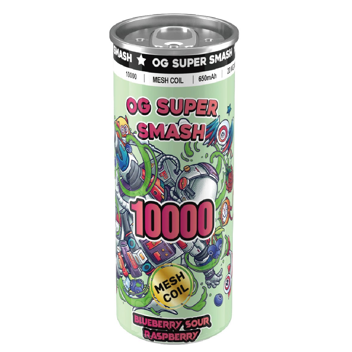 OG Super Smash 10000 Puffs Disposable Vape Pod Box of 10-Blueberry Sour Raspberry-vapeukwholesale