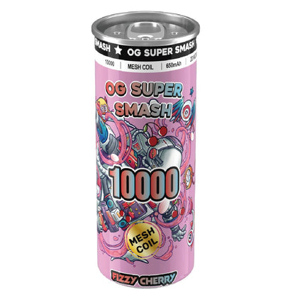 OG Super Smash 10000 Puffs Disposable Vape Pod Box of 10-Fizzy Cherry-vapeukwholesale