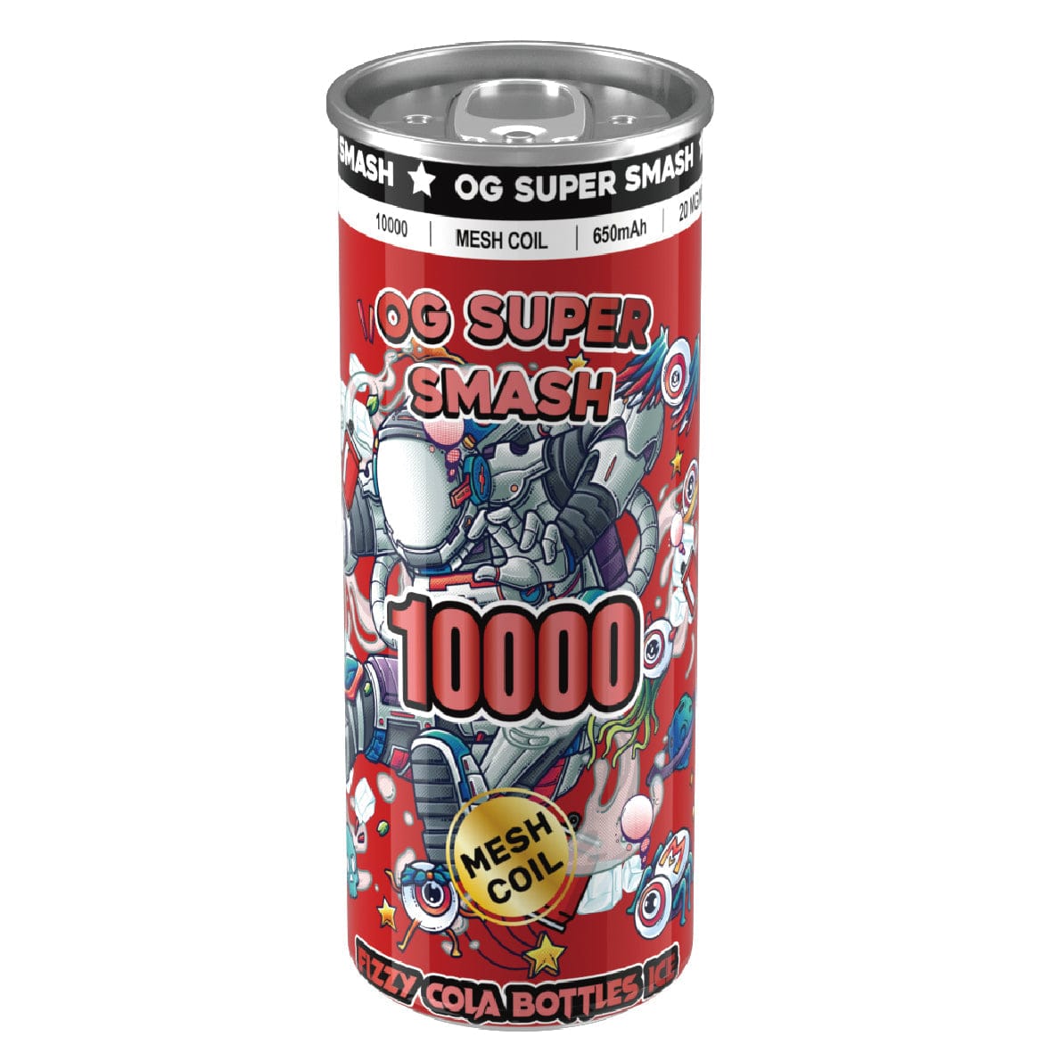 OG Super Smash 10000 Puffs Disposable Vape Pod Box of 10-Fizzy Cola Bottles Ice-vapeukwholesale