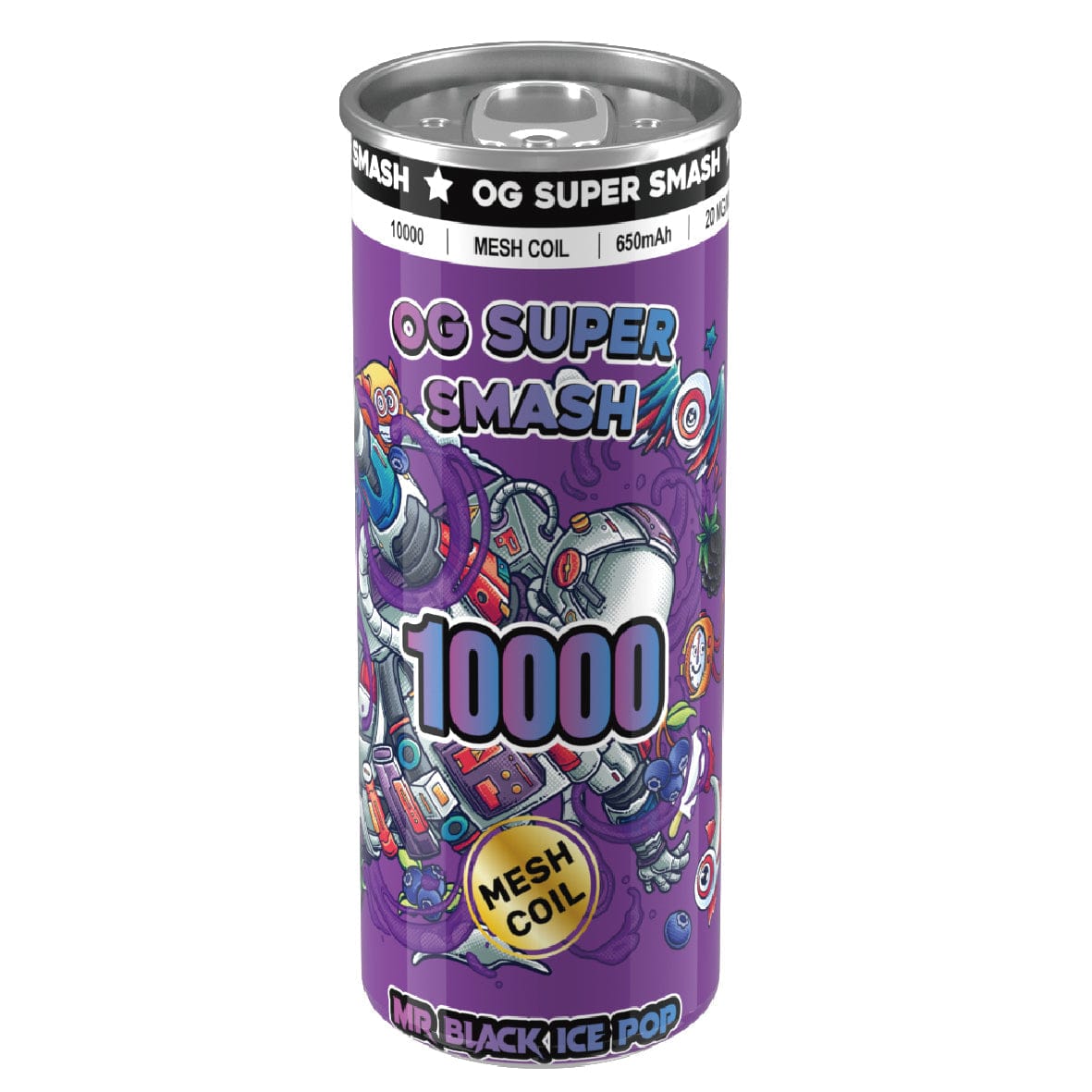 OG Super Smash 10000 Puffs Disposable Vape Pod Box of 10-Mr Black Ice Pop-vapeukwholesale