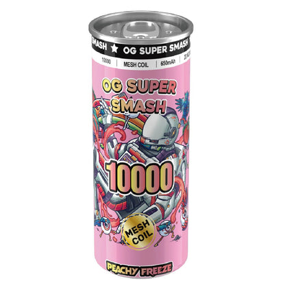 OG Super Smash 10000 Puffs Disposable Vape Pod Box of 10-Peach Freeze-vapeukwholesale