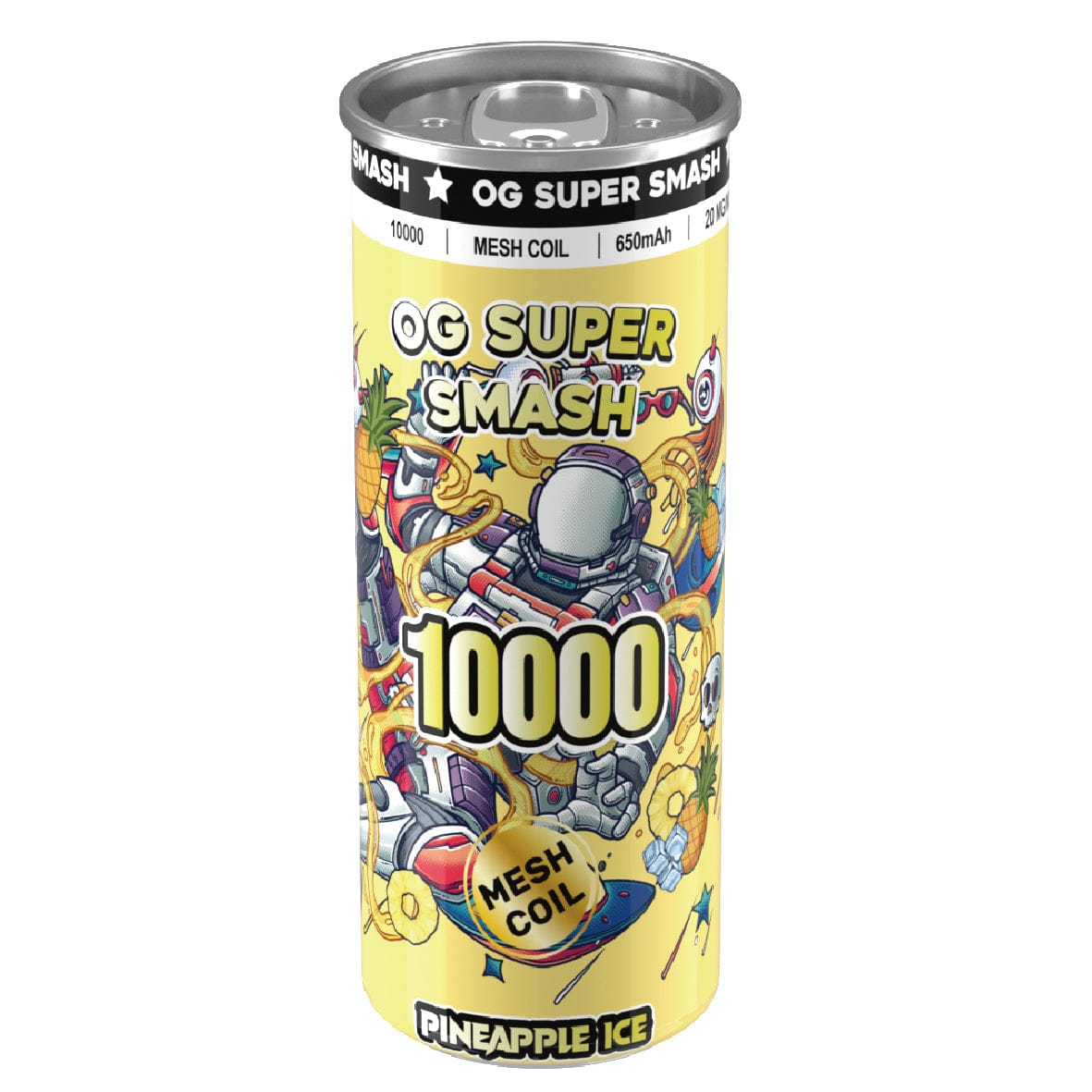 OG Super Smash 10000 Puffs Disposable Vape Pod Box of 10-Pineapple Ice-vapeukwholesale