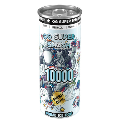 OG Super Smash 10000 Puffs Disposable Vape Pod Box of 10-Prime Ice Pop-vapeukwholesale